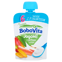 BoboVita JogoMi! Owoce z jogurtem z jabłkiem i mango po 6 miesiącu (80 g)