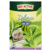 Big-Active Zielona herbata earl grey z bergamotką  (20 x 1,5 g)